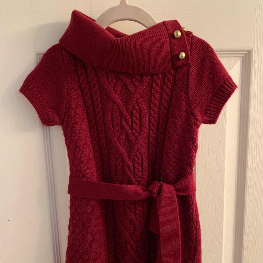 Janie and Jack Cranberry Sweater Dress Sz 2T